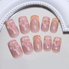 EYZOTSF Press on Nails Square Short Length Acrylic French False