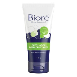 Bioré Exfoliador Facial Desincrustante, Limpieza Profunda, Piel Mixta, 140 ml