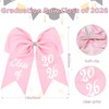 Class of 2026 Graduation Bow - Pink Sparkling Graduation Cap