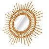 Wall Decor Rattan Mirror Star Shape Unique Simple Handwoven Mirror
