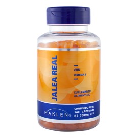 Jalea Real + Omega 3 | 160 Softgels | Suplemento Natural para Energia y Vitalidad | Maklen