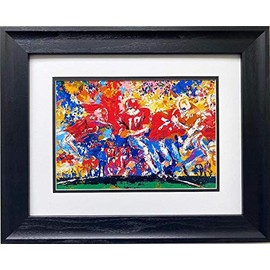 Alabama Handoff '74 '" LeRoy Neiman NEW Framed Art Crimson Tide Football (Med) 17" x 22"