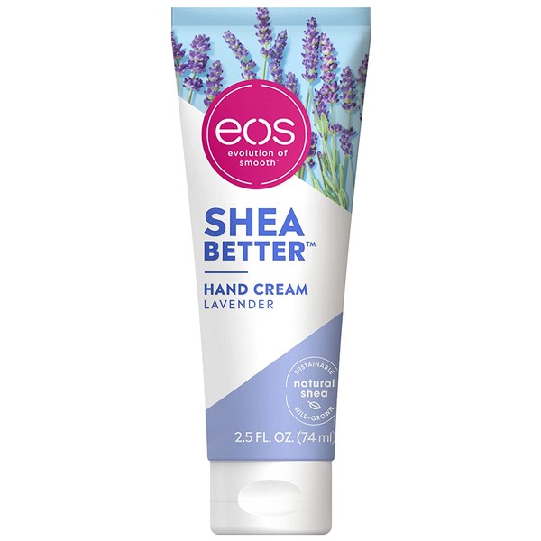 eos Shea Better Hand Cream - Lavender | Natural Shea Butter Hand Lotion and Skin Care | 24 Hour Hydration with Shea Butter & Oil | 2.5 oz