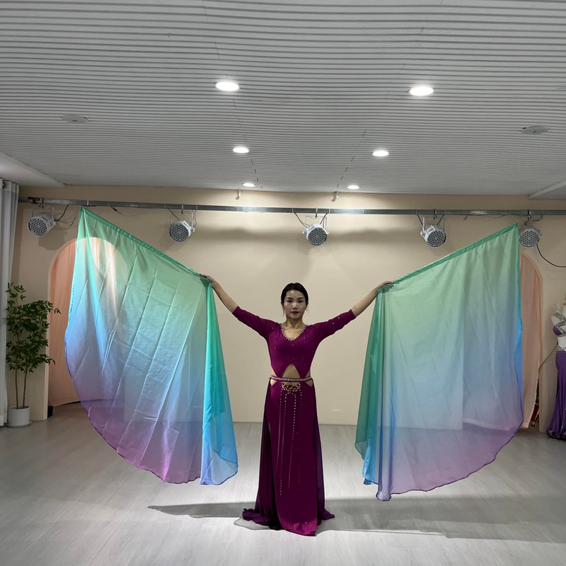 2pcs Worship Flags for Dance Church Praise - Semicircle Angel