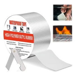 Cinta Adhesiva Aluminio Butilo Impermeable Con Cuchillo 10m