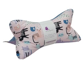 Reading Bone Neck Pillow Animals Comfortable and Washable Hand Stuffed and Stitched in Germany – Can be Used as a Neck Roll Pillow (Cat Picasso)