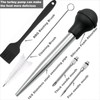 Viwehots Turkey Baster, Stainless Steel Turkey Baster Silicone Bulb with
