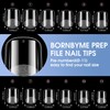 Short Square Soft Gel Nail Tips, BORNBYME 216 PCS Pre