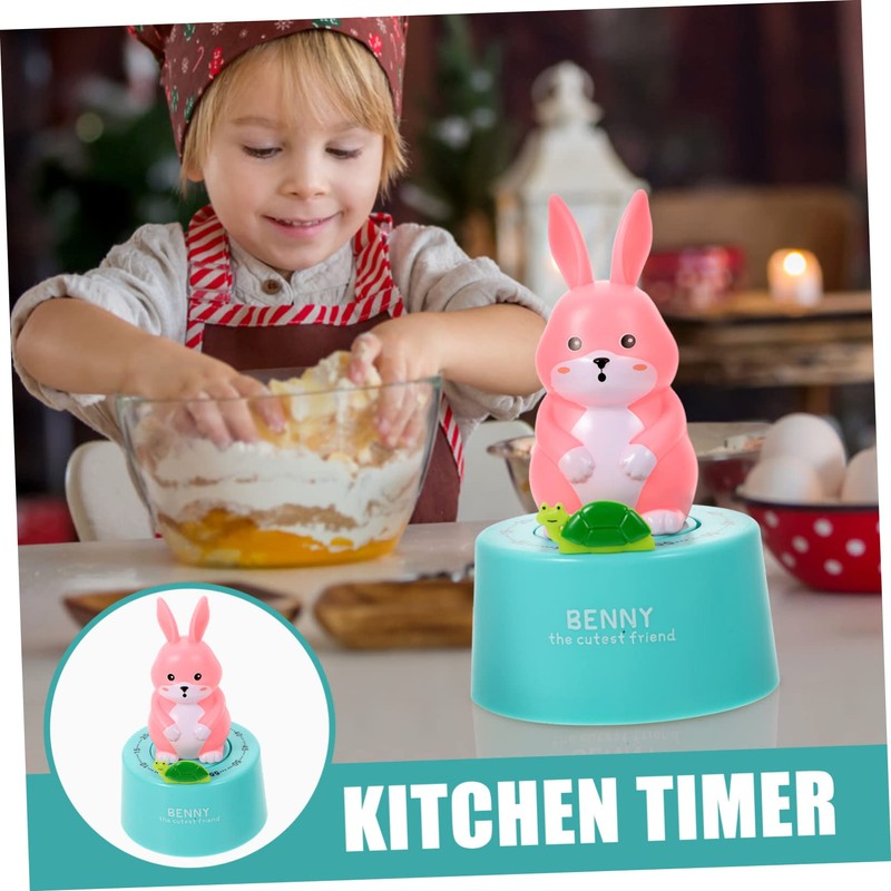 FUNOMOCYA Lovely Mechanical Kitchen Timer Cute Cartoon Countdown Timer for