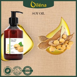 Oïléna Organic Soy Massage Oil, Organic Body Oil for Massages and Cold Pressed Cellulite, Vegan, 100% Pure (500ml)