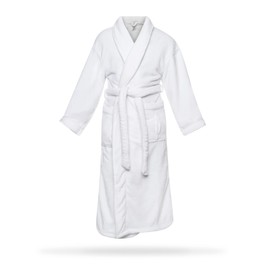 CHADSWORTH & HAIG Minx Plush Bathrobe - Plush Interior and Exterior - Perfect Luxury Bathrobe for Men and Women - S/M White