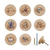 Lasyman 8Pack1.8 Safari Animals Wooden Cabinet Knob Elephant Giraffe Lion