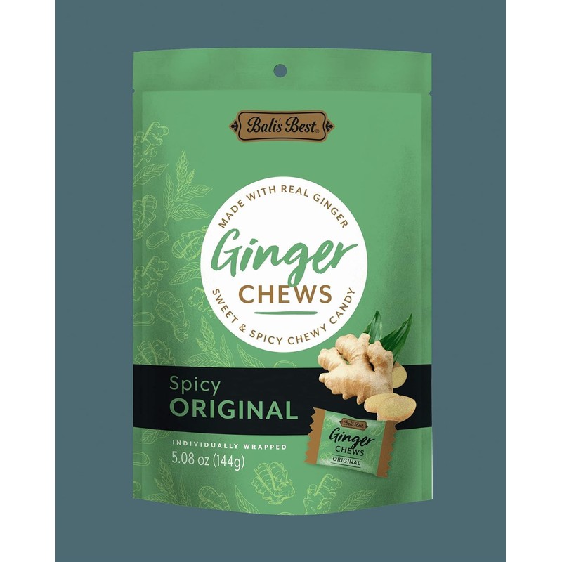 Bali's Best Ginger Chews, Spicy Original Flavor, 5.08 Oz (Pack