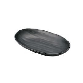 Min M11-136 Melamine Ware Black, Oval Plate, Medium