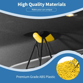 PDKLIN for Challenger Rear Seat Roof Hook Trim Cover Fit for Dodge Challenger 2015-2023 Yellow Interior Accessories 2pcs