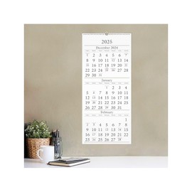 AT-A-GLANCE 2025 Wall Calendar, 12" x 27", Large, 3-Month (SW1152825)