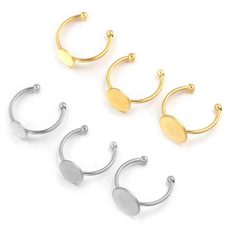 30 Pcs Blank Rings - MaehSab Stainless Steel Adjustable Pad