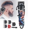Electric Professional Hair Clipper Graffiti Pattern Hair Trimming Hair Cutter