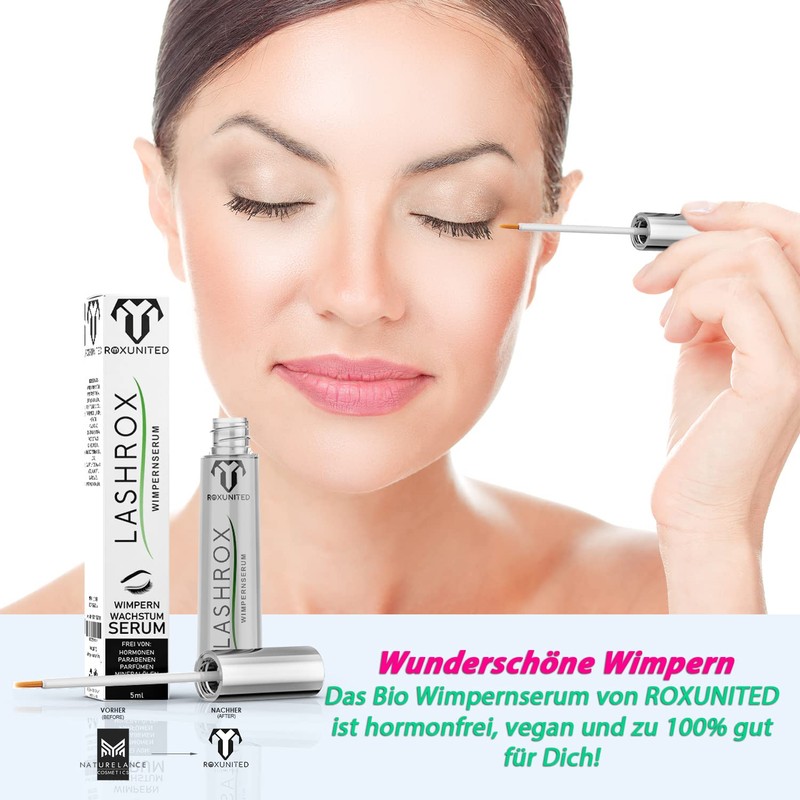 ROXUNITED COSMETICS LASHROX Eyelash Serum Hormone-Free Hormone-Free Growth Eyelash Extension