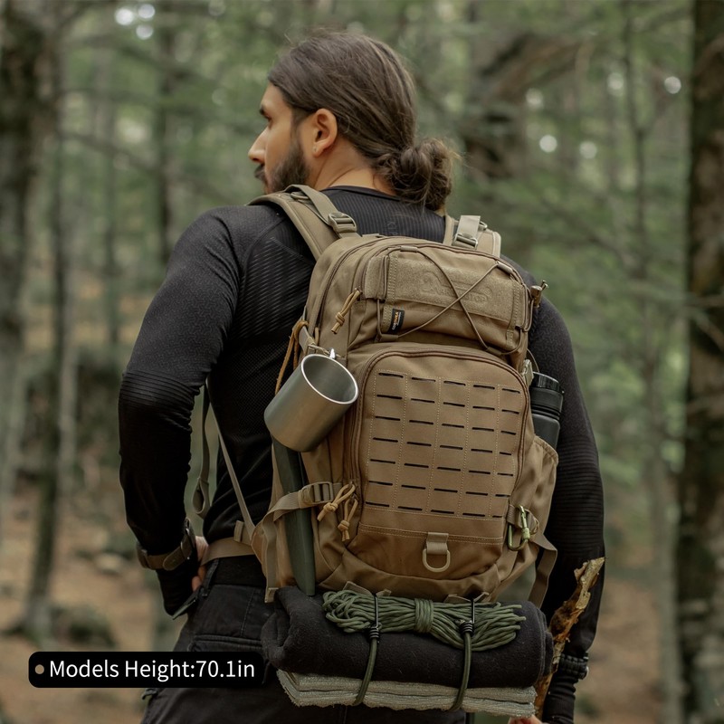 Mardingtop 25L Tactical Backpack Outdoor Hiking Backpack Multiple Compartments Travel