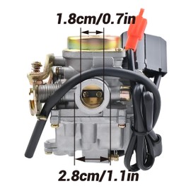 NIMTEK 50cc Carburetor for 49cc 50cc GY6 4 Stroke Scooter Taotao Go Kart Moped PD18J Engines 139QMB Carburetor with Air Filter Intake Manifold