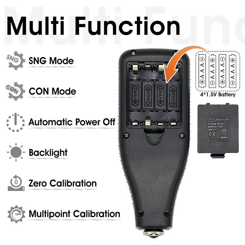 Coating Thickness Gauge Digital Paint Thickness Gauge with Sensor for