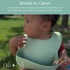 Ali+Oli Silicone Bib (Soft Blush) Waterproof Silicone Bibs for Babies