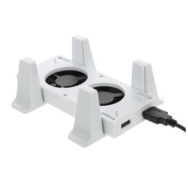 DOITOOL 1set Cooling Fan Vertical Stand with Adjustable Speeds Dual USB Hub for Charging and Data Syncing Efficient Heat Dissipation Stand for Console Cooling Accessories