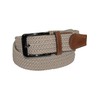 CTM® Men's Elastic Braided Stretch Belt with Silver Buckle and