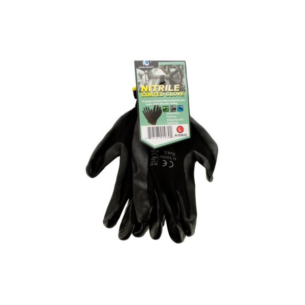 1 Pair 13-Gauge Nitrile-Coated Utility Gloves