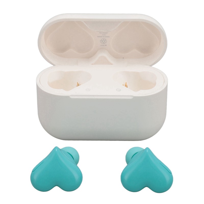 Heart Shaped Earbuds Cute Wireless Bluetooth5.3 Headphones Lightweight Noise Reduction
