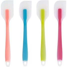 4 Espátulas Miserable Silicon Flexibles - Espatulas Silicona,Sin BPA,Resistente al Calor,Antiadherente,para Reposteria,Cocinar,Hornear y Usar En La Cocina (Grande)