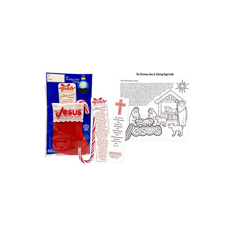 Scripture Candy, The Candy Cane Story Stocking Set, 1 Count
