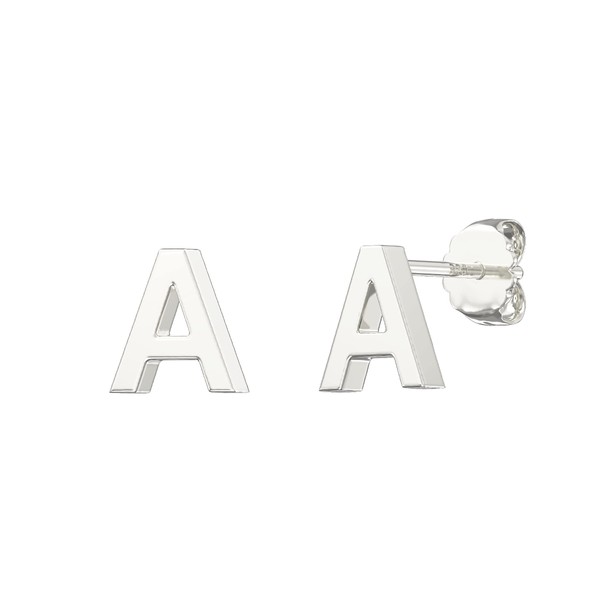 Aeon Jewellery Alphabet Initial Earrings - A | Plain 925