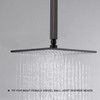 TRUSTMI Bronze Shower Arm with Flange 16 Inch Square Rainfall
