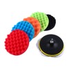 7Pcs 7" Sponge Polishing Waxing Buffing Pads Kit Compound Car