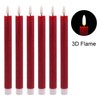 Wondise Flameless Taper Candles with Timer, Battery Operated Real Wax