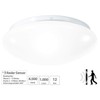 Luminea Ceiling Light with Sensor: High-Power LED Lamp with Radar