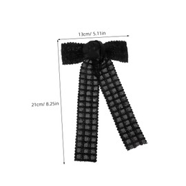 Mikinona 2pcs Elegant Ribbon Hairpins for Women Versatile Soft Fabric Accessories for Parties Daily Fashion Black Beige