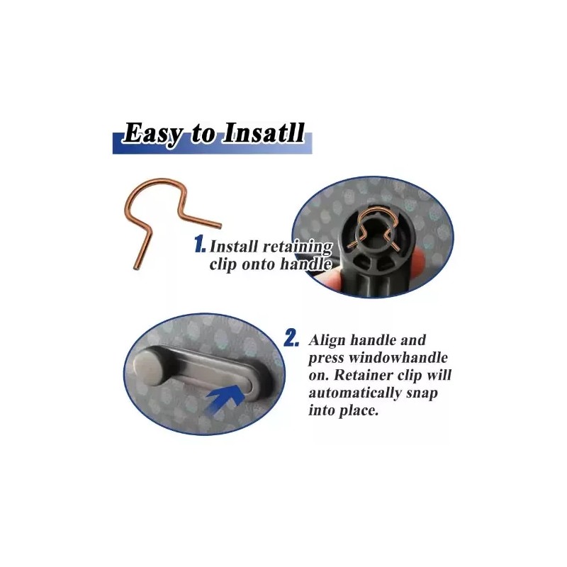 JS 10 Pcs JS76980 Window Handle Retainer Clip Assortment, Vehicle