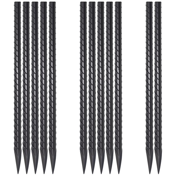 RebarStakes VVOKGO 16'' Rebar Stakes (12pcs) Ground Anchors Steel Plant