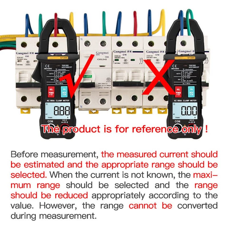 DollaTek Digital Clamp Meter AC Current Multimeter DC/AC Voltage Ammeter