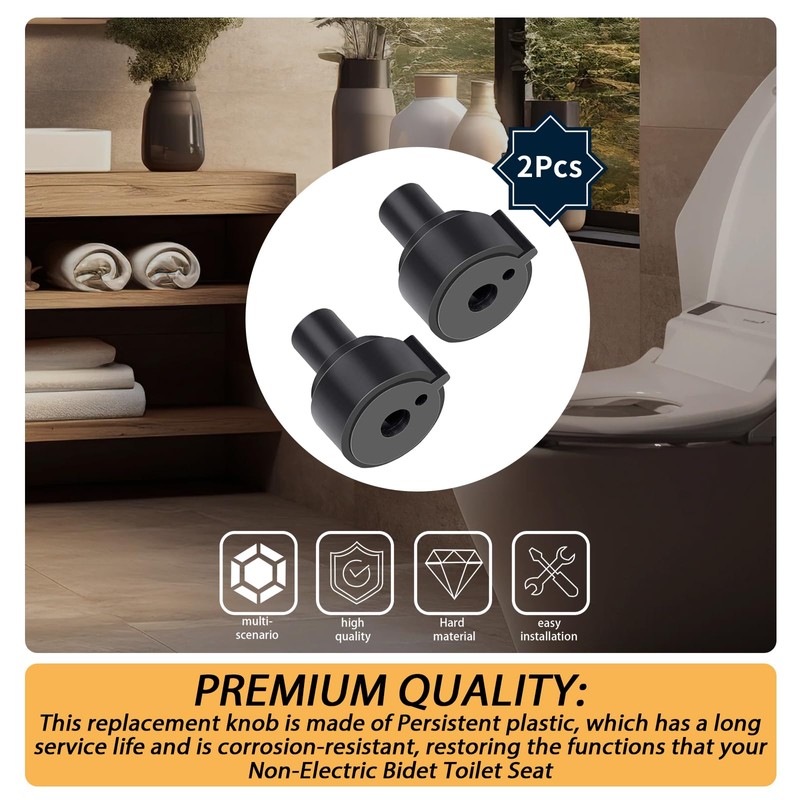 Ciuouient 2Pcs Replacement Knobs,Black,Plug and Play