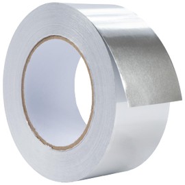 2" Inch x 164 Ft / 55 Yards Long Aluminum Foil Tape - Strong Metal Insulation Adhesive Heavy Duty Ductwork Tape - Waterproof, High and Low Temperature HVAC, Vent Hose, Dryer Leak Repair Tape