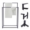 GXFCHYL Free Standing Towel Rack Black Blanket Rack Holder 2
