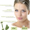 Rodillo De Masaje Facial De Jade Gua Sha Rejuvenece Kit