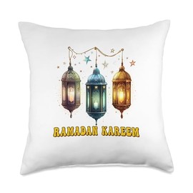 Ramadan Kareem Mubarak Boys Youth Ramadan Month Fasting Throw Pillow