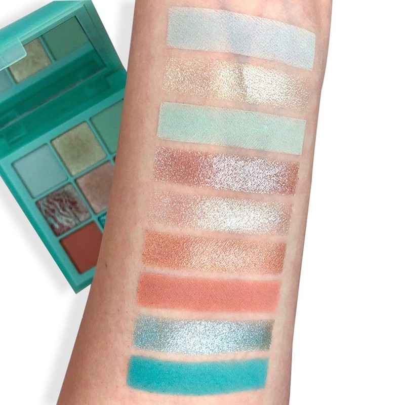 Yinrunx 9 Colors Eyeshadow Palette Portable Matte Shimmer Long-lasting Eye