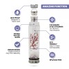 MAVANLY CHERRY BLOSSOM Double-Walled Glass Crystal Water Bottle with Crystals