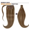 Lacer Ponytail Extension Human Hair Dark Brown with Light Brown